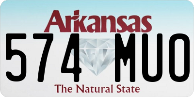 AR license plate 574MUO