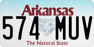 AR license plate 574MUV