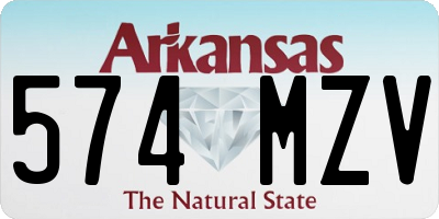 AR license plate 574MZV