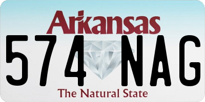 AR license plate 574NAG
