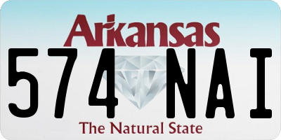 AR license plate 574NAI