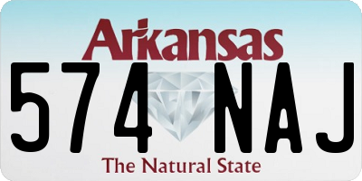 AR license plate 574NAJ
