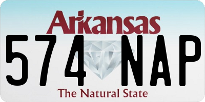 AR license plate 574NAP