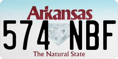 AR license plate 574NBF