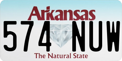 AR license plate 574NUW
