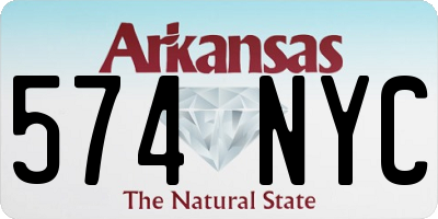 AR license plate 574NYC