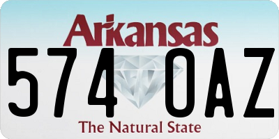 AR license plate 574OAZ