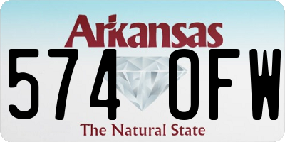 AR license plate 574OFW