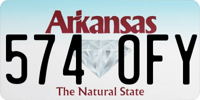 AR license plate 574OFY