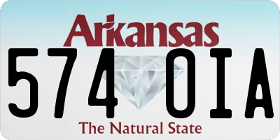 AR license plate 574OIA