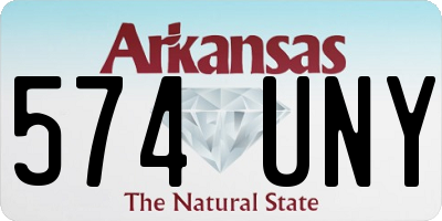 AR license plate 574UNY