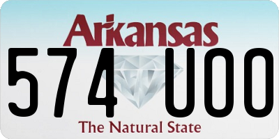 AR license plate 574UOO