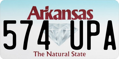 AR license plate 574UPA