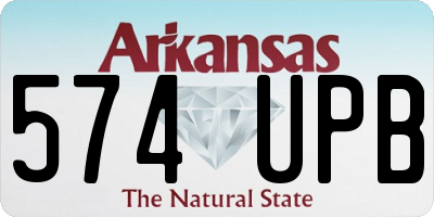 AR license plate 574UPB