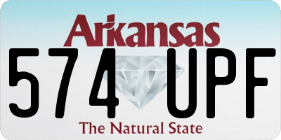 AR license plate 574UPF
