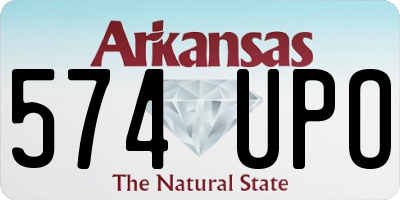 AR license plate 574UPO