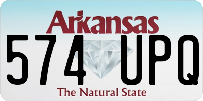 AR license plate 574UPQ