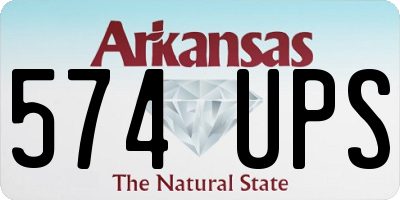 AR license plate 574UPS