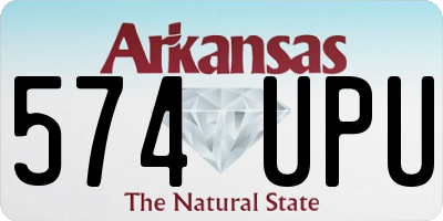 AR license plate 574UPU