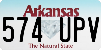AR license plate 574UPV