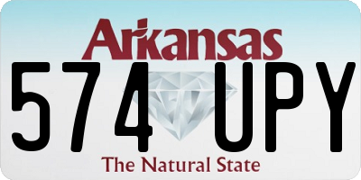 AR license plate 574UPY