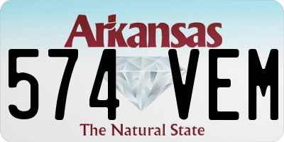 AR license plate 574VEM