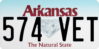 AR license plate 574VET