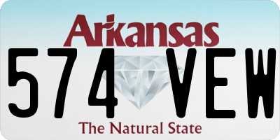 AR license plate 574VEW