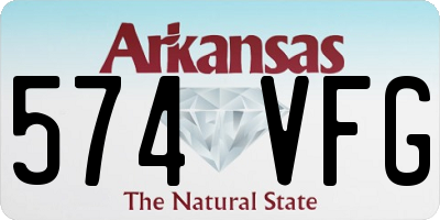 AR license plate 574VFG