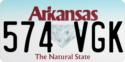 AR license plate 574VGK