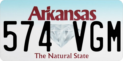 AR license plate 574VGM