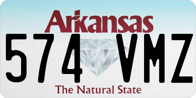 AR license plate 574VMZ