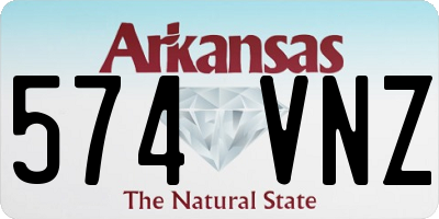 AR license plate 574VNZ