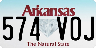 AR license plate 574VOJ