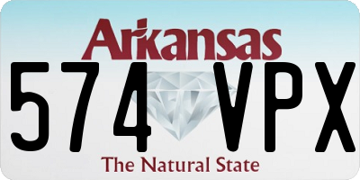 AR license plate 574VPX