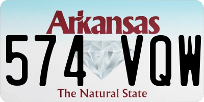 AR license plate 574VQW