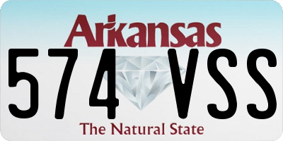 AR license plate 574VSS