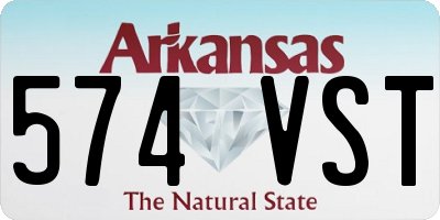 AR license plate 574VST