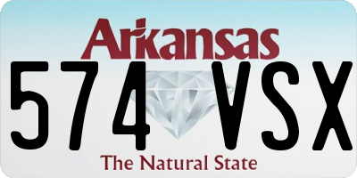 AR license plate 574VSX