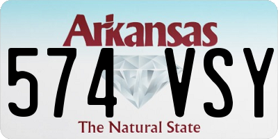 AR license plate 574VSY