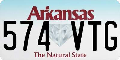 AR license plate 574VTG