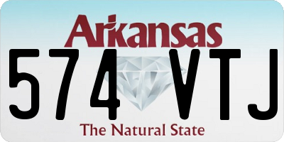 AR license plate 574VTJ