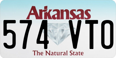 AR license plate 574VTO