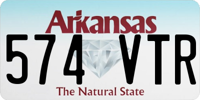 AR license plate 574VTR
