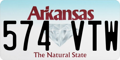 AR license plate 574VTW