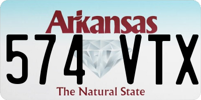 AR license plate 574VTX