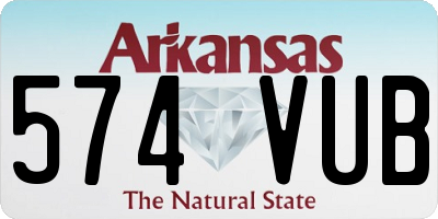 AR license plate 574VUB