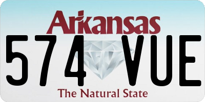 AR license plate 574VUE