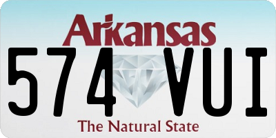 AR license plate 574VUI