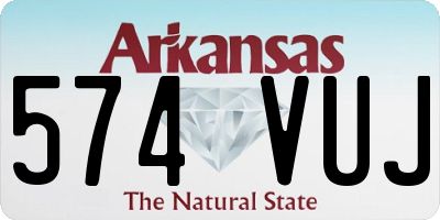 AR license plate 574VUJ